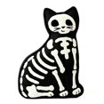 thumbnail image 1 of Halloween Skeleton Cat Throw Pillow, Soft Breathable and Comfy Decorative Throw Pillows for Sofa Bed Home Decor, 1 of 6