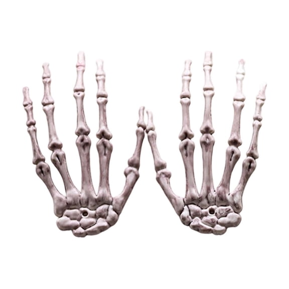 Halloween Skeleton Claws Bones Claw Display Piece Ghost Festival Horror Decorations Plastic Toy Ghost Hands 2Pcs