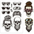 Halloween Skeleton Clear Silicone Stamps for DIY Card Making Glasses