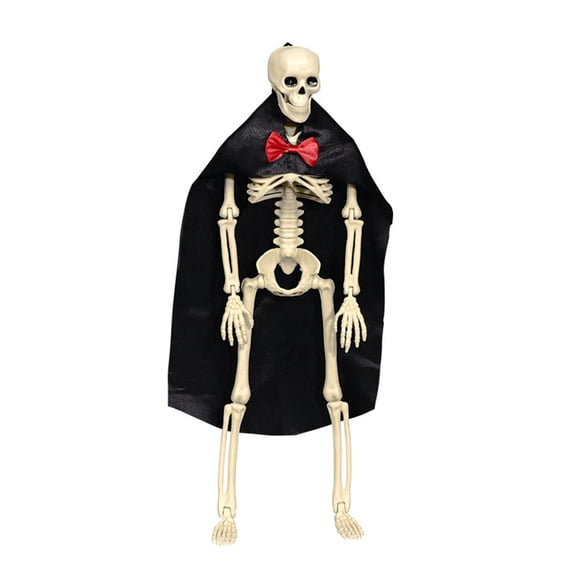 Halloween Skeleton Couple, 12 Inch Poseable Human Skeleton Decoration Set for Party Haunted House Prop