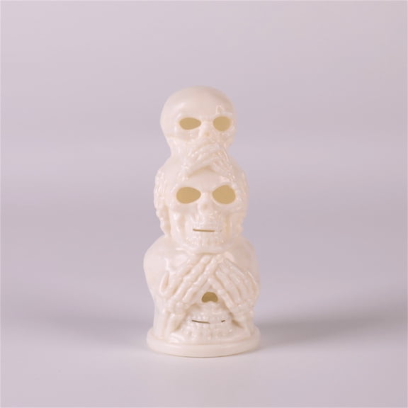 Halloween Skeleton Decor, See No Evil Hear No Evil Speak No Evil, Light Up Spooky Decorative Lamp, Battery Operated Halloween Light for Indoor Mantel, Haunted House and Halloween