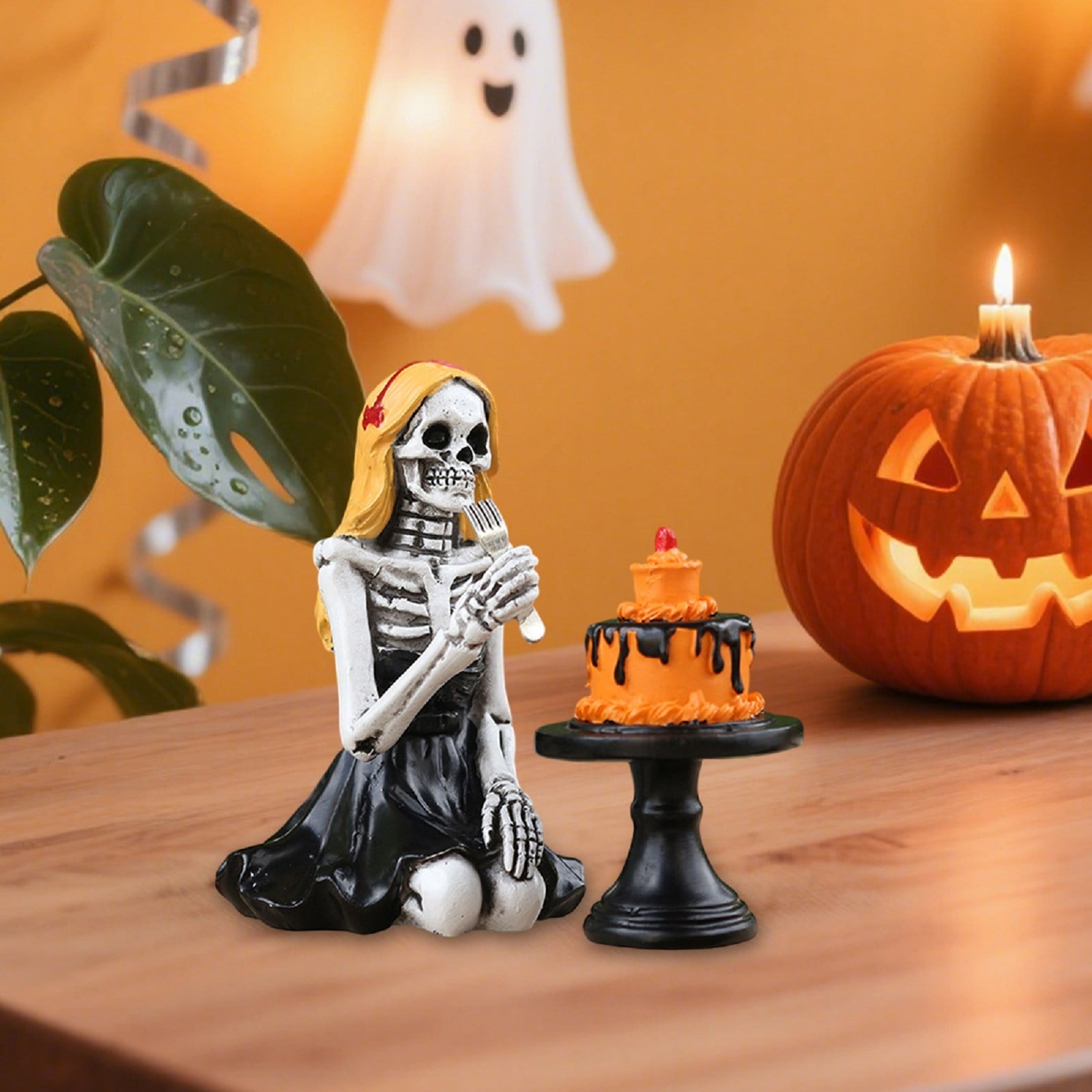 Halloween Skeleton Decoration Halloween Skeleton Girl Figurine with ...