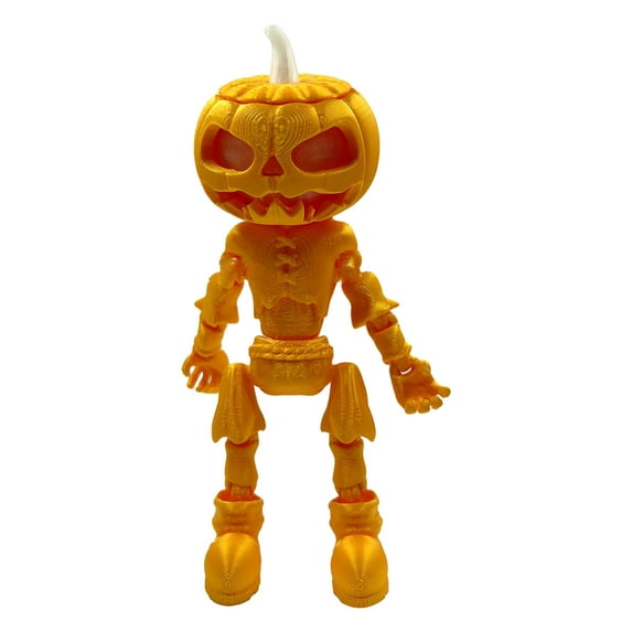 Halloween Skeleton Decorations, 3D Printed Skeleton Pumpkin Skeleton Statue Fidget Toys for Halloween Decor, Halloween Decorations for Craft Haunted House Accessories Party Favors