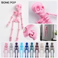 thumbnail image 1 of Halloween Skeleton Decorations 6 Inch Teal 3D Printed Skeleton Action Figure Refrigerator Cute Halloween Decor for Home Kitchen Display 1 Pack, 1 of 8