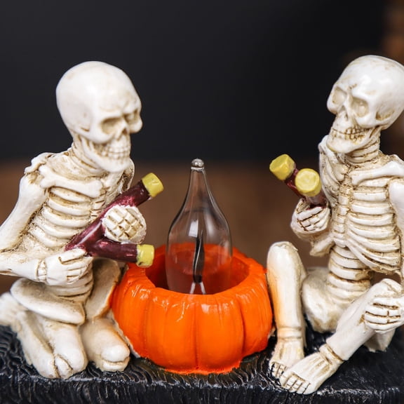Halloween Skeleton Decorations Flickering Flame Night Light 4.5X4 Inch Gothic Spooky Halloween Decor Plug in Wall Light for Home Bedroom Bathroom Halloween Party Decor 1 Pack