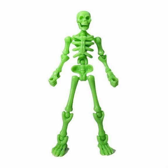 Halloween Skeleton Figure, 13cm DIY Skeleton Assembly Toy, Movable Articulated Human Skeleton, Mini Figure Skeleton Halloween Decoration