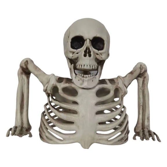 Halloween Skeleton Glowing Bust Desktop Ornament for Parties and Halloween Decorations Standout Skeleton Desk Figurine Battery-Powered LED Bust for Home and