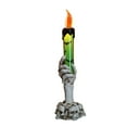 thumbnail image 1 of Halloween Skeleton Hand Candle Holder with Skull Base, Gothic Decor, LED Flame Light, Spooky Table Centerpiece, 1 of 4