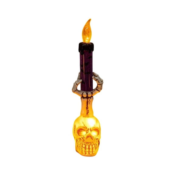 Halloween Skeleton Hand Light, Battery Operated Skeleton Hand Candlestick Light, Spooky Ghost Hand Lamp