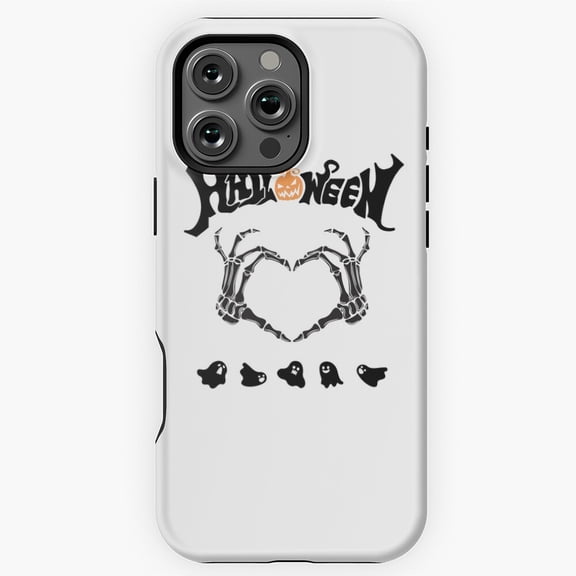 Halloween Skeleton Hand with Ghosts Phone Case for iPhone 16 15 14 13 12 11 Pro Max M5908071