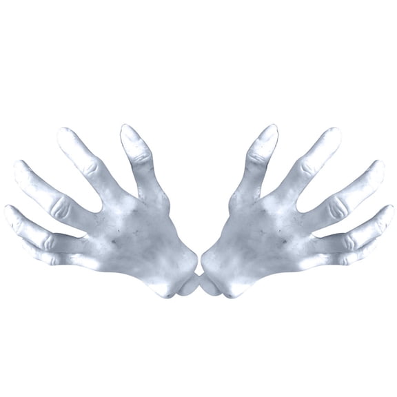 Halloween Skeleton Hands - 1 Pair Realistic Plastic Skeleton Zombie Hands for Halloween Terror Scary Props Decorations,8.66*4.72 in.