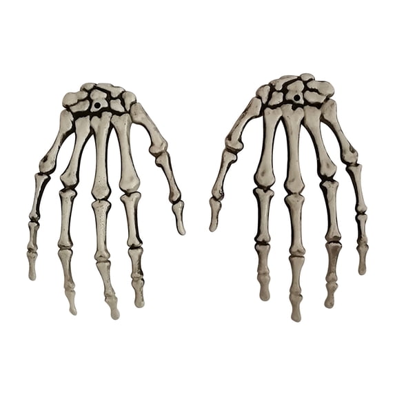 Halloween Skeleton Hands 1 Pair - Realistic Witch Hands Scary Props for Halloween Decorations, Zombie Party Terror Accessories and Spooky Display