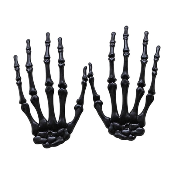 Halloween Skeleton Hands Decorations, 2 Pack Plastic Skeleton Hand Prop for Spooky House, Spooky Bone Decorations for Halloween Party, Scary Skeleton Claws for Indoor Outdoor Holiday Decor