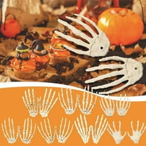 Halloween Skeleton Hands, Realistic Plastic Hands, Fake Human Hands for Halloween Decorations Outdoor Bar Haunted House Garden Yard Patio Lawn Graveyard Decor
