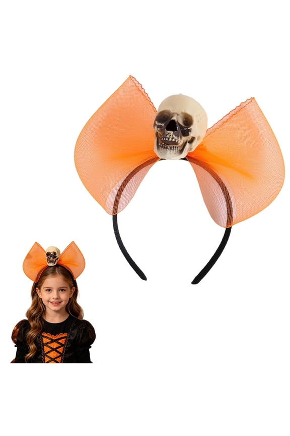 Halloween Skeleton Headband, Skull Decorative Hair Hoop for Women, Girls, and Holiday Events
