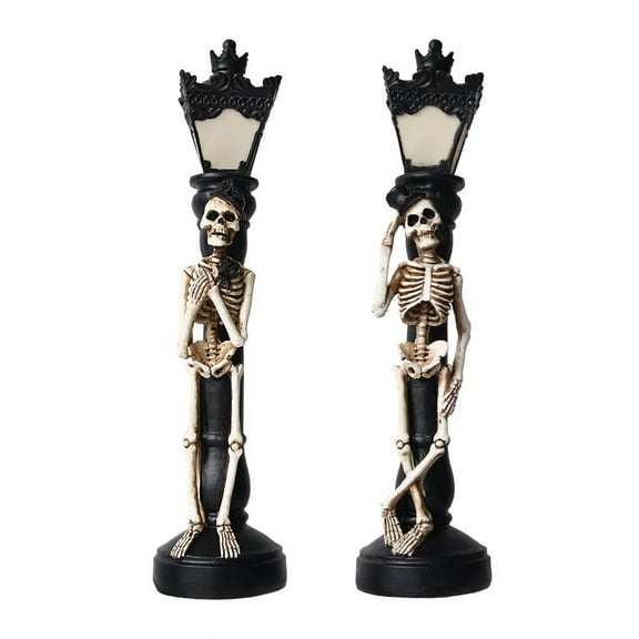 Halloween Skeleton Lamp Resin Decorative Glowing Halloween Ornaments Lamp For Festival Party