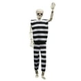 thumbnail image 1 of Halloween Skeleton Life Size Prisoner Human Skeleton 15.75inch Full Body Posable Human Skeleton Bones Decorations with Movable Joints for Indoor Outdoor Halloween Props Decorations, 1 of 5