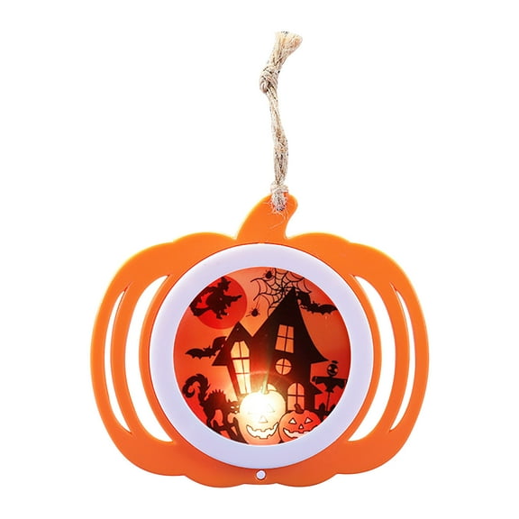 Halloween Skeleton Pumpkin Lantern Light Halloween Scary Glowing Plastic Pumpkin Lamp Yards Garden Decor