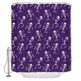 thumbnail image 1 of Halloween Skeleton Purple Shower Curtain Set ，Waterproof Fabric Shower Curtains Shower Curtains for Bathroom,Bathroom Decor 72"x84", 1 of 6