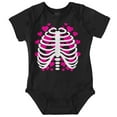 thumbnail image 1 of Halloween Skeleton Rib Cage Hearts Bodysuit Jumper Girls Infant Baby Brisco Brands NB, 1 of 6
