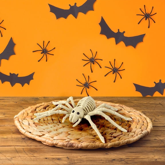 Halloween Skeleton Spider Decorations Creepy Resin Statue with Horror Bone Design Gothic Ornament for Garden Desk Shelf Party Prop Gift