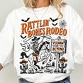 thumbnail image 1 of Halloween Skeleton Sweatshirt, Fall Spooky Bones Rodeo Sweatshirt, 1 of 3