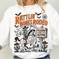 thumbnail image 1 of Halloween Skeleton Sweatshirt, Fall Spooky Bones Rodeo Sweatshirt, 1 of 3