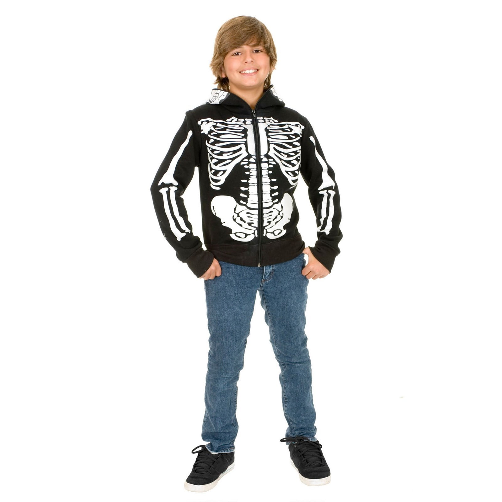 Halloween Skeleton Sweatshirt Hoodie Boy Walmart