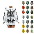 thumbnail image 1 of Halloween Skeleton Sweatshirts for Women 2025 Long Sleeve Crewneck Skeleton Graphic Sweatshirt Pullover Tops, 1 of 5