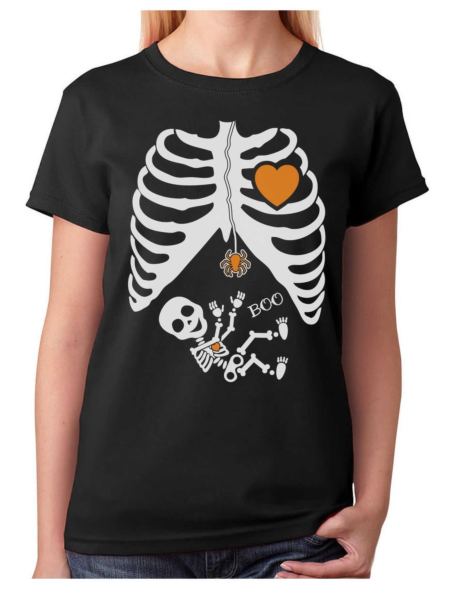 Skulls Bow Tie Skeleton Xray Rib Cage Graphic Tee Funny Humor Gifts Toddler  Halloween Kids T Shirt 