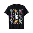 thumbnail image 1 of Halloween Skeleton Zombie Graphic Tee, Interesting design，Soft Comfort T-Shirt for Women, Halloween Tops，Fashion，cotton，black，S-5XL, 1 of 5