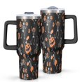 thumbnail image 1 of Halloween Skeletons and Pumpkins Tumbler with Handle and Lid,40oz Double Wall Vacuum Insulated Tumbler,Cups Gift for Women and Men, 1 of 7