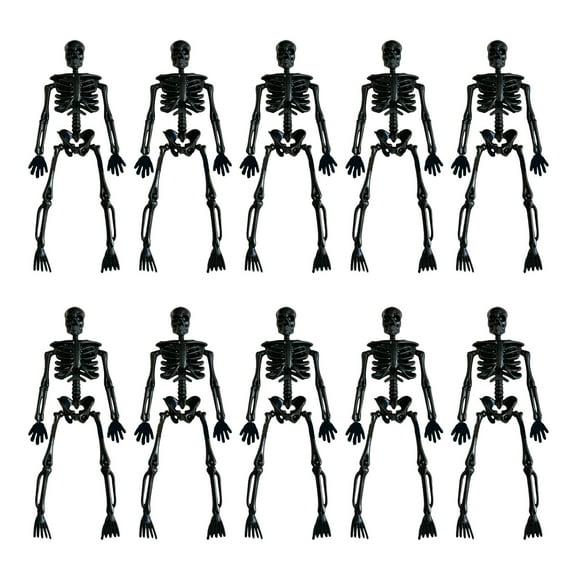 Halloween Skeletons with Posable Limbs Halloween Small Skeleton Figures Flexible Joints for Eerie Table Display