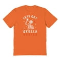 thumbnail image 1 of Halloween Skella Wasted Graphic Orange Men's Cotton T-Shirt, 1 of 1