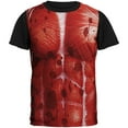 thumbnail image 1 of Halloween Skinned Alive Horror Movie Costume All Over Mens Black Back T Shirt Multi X-LG, 1 of 2