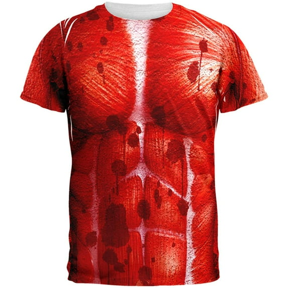 Halloween Skinned Alive Horror Movie Costume All Over Mens T Shirt Multi MD