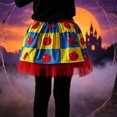 thumbnail image 1 of Halloween Skirts for Girls Halloween Print Tulle Skirts Shorts Holiday Party Tutu Skirts Halloween Outfit for Girls (Red 50x35cm), 1 of 4