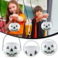 thumbnail image 1 of 2pcs Halloween Portable Bucket Children Trick Or Candy Pail Holder (White),Halloween Decorations, 1 of 5