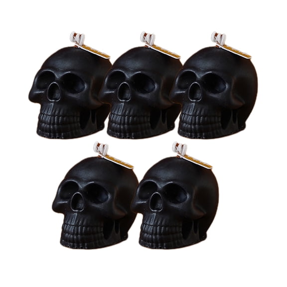 Halloween Skull Candles - Aromatherapy Candle Decorations for Parties - Unique Gifts for Halloween, Table Centerpieces, and Home Decor, 5 Pack