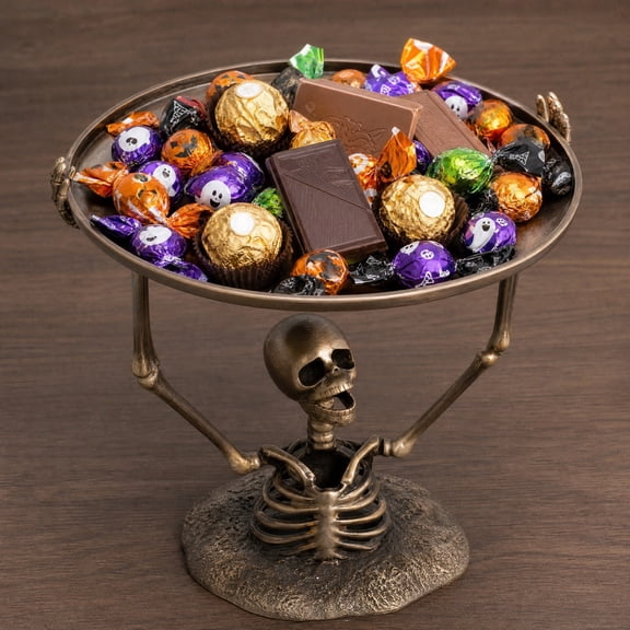 Halloween Skull Candy Tray Halloween Candy Holder Skeleton Bowl Skull Fruit Tray Serving Tray Dish Skeleton Snack Tray