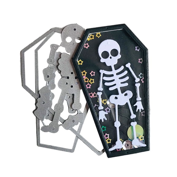 Halloween Skull Coffin Metal Cutting Dies Handmade Crafts Scrapbooking Embossing Supplies for Children Kids Girls