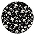 thumbnail image 1 of Halloween Skull Crossbones Pattern Round Fitted Tablecloth with Elastic Edge,Dining Table Cover Waterproof,Outdoor Round Tablecloth for Camping,Dining,Indoor and Outdoor, 1 of 7