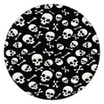 thumbnail image 1 of Halloween Skull Crossbones Pattern Round Fitted Tablecloth with Elastic Edge,Dining Table Cover Waterproof,Outdoor Round Tablecloth for Camping,Dining,Indoor and Outdoor, 1 of 7