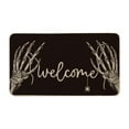 thumbnail image 1 of Halloween Skull Doormat Rug Indoor Outdoor,Skeleton Trick Or Treat Black Doormat Fall Door Mat Welcome Anti-Slip Front Entrance Holiday Seasonal Decoration 16 X 24 Inch, 1 of 8