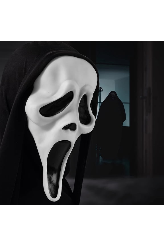 2pc Halloween Skull Ghost Mask Creepy Costume Set
