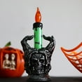 thumbnail image 1 of Halloween Skull Halloween Candelabra Decorations Indoor,Halloween Candles Holder with LED Lights for Scary House Mansion Decor,Battery Operated Timer Candlesticks for Table Home Party, 1 of 7