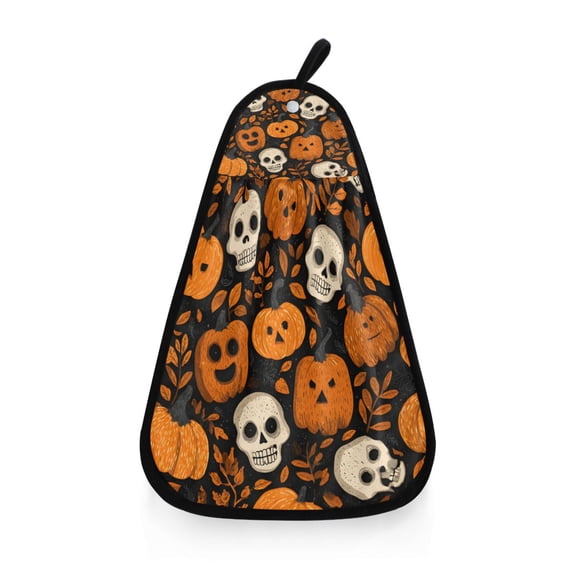 Halloween Skull Hand Towel Quick Drying Home Storage Kitchen Towel Hooks Dish Cloths