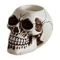 thumbnail image 1 of Halloween Skull Head Candle Holder for Table Centerpieces Fireplace Halloween Decor and Dinner Party Resin Halloween Candlesticks Holder, 1 of 5