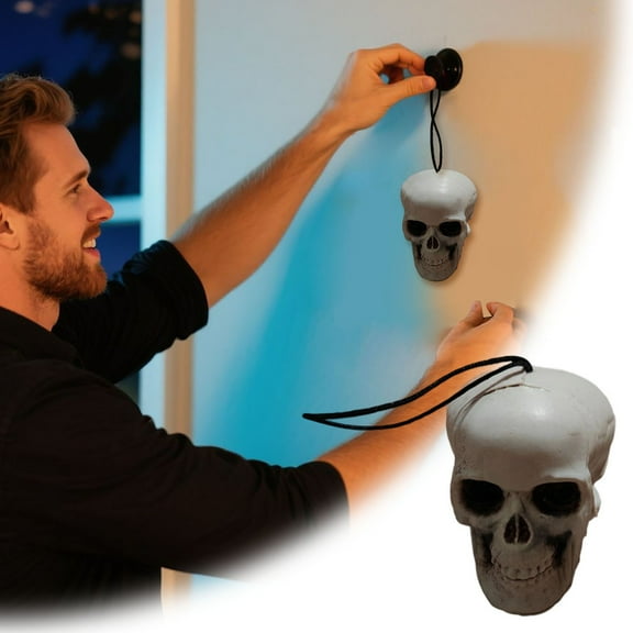 Halloween Skull Ornaments Set - 6-48PCS Miniature Skeleton Heads for Hanging Tree Decor, Party Supplies & Craft Projects