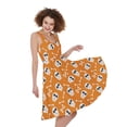 thumbnail image 1 of Halloween Skull Pattern Print Sleeveless Knee Length Dress, Halloween Decorative Fashion Summer Maxi Dress For Women, 1 of 4